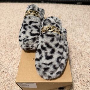 NIB Vintage Havana Cheetah Easy Grey Women's Slides Shoes Size 7M